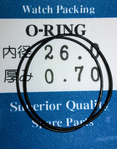 ★時計用汎用オーリングパッキン★ 内径x厚み 6.0ｘ0.70 2本 O-RING【定型送料無料】セイコー・シチズン等