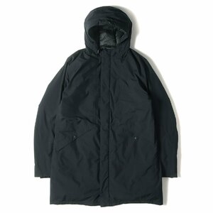 美品 HERNO ヘルノ ジャケット Laminar GORE-TEX フード付き ナイロン ダウンコート ジャケット フーデッド アウター ダークネイビー 54