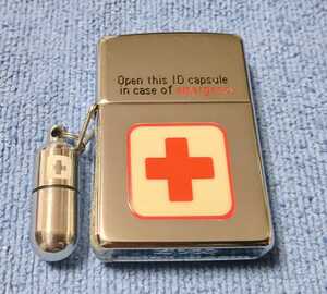 Zippo/ジッポー 『Open this ID capsule in case of emergency』1994年製 赤十字 エマージェンシー 緊急事態