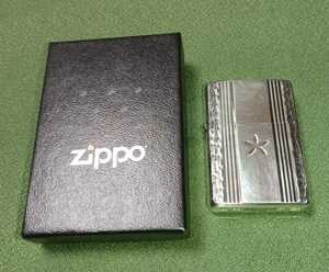 Zippo/ジッポー　縦ストライプ　両端ハンマートーン　2007年製