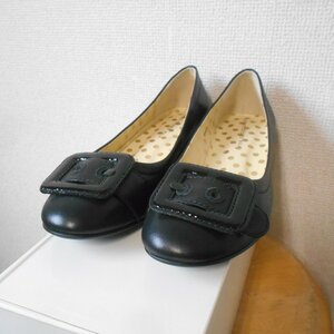 美品 ツモリチサト ウォーク tsumori chisato walk バックル 装飾 ローヒール パンプス 黒 日本製 23cm