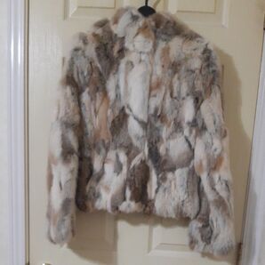 リアルラビットファージャケットコート/9号