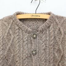 EU VINTAGE WOOD BUTTON CABLE DESIGN TYROLEAN KNIT CARDIGAN/ヨーロッパ古着ウッドボタンケーブルデザインチロリアンニットカーディガン_画像7