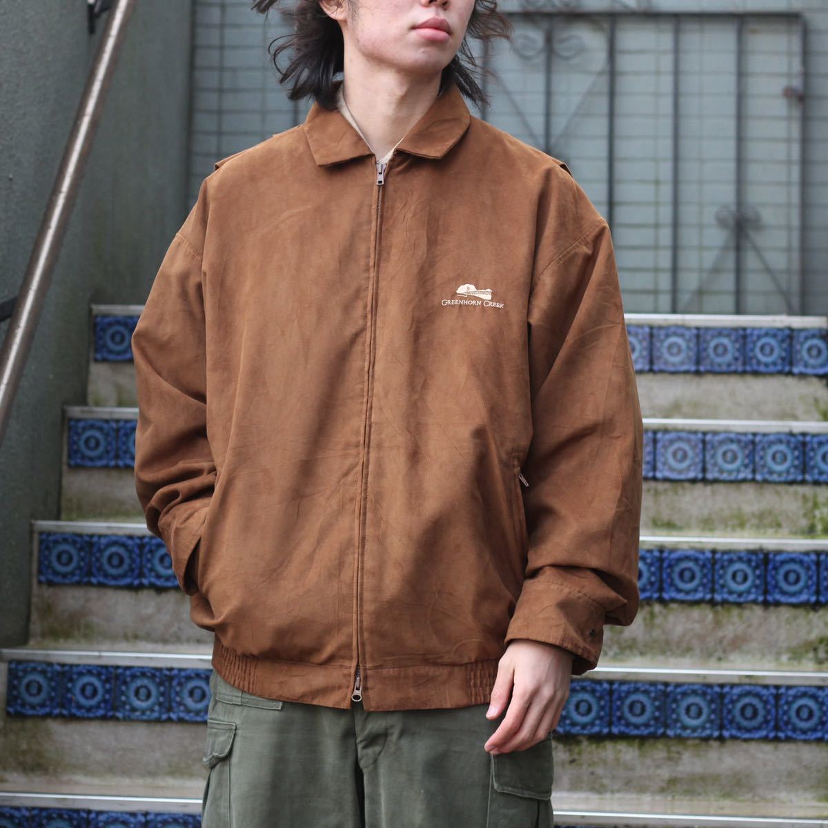 USA VINTAGE DOLMAN SLEEVE SWEAT ZIP UP BLOUSON/アメリカ古着 