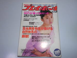 雑誌 週刊プレイボーイ 1988年 昭和63年11 1 46 斉藤由貴/可愛かずみ/吉沢秋絵/田原俊彦/黒木永子/新井由美子/玉井美香/アントニオ猪木