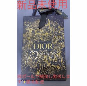 新品未使用　Dior ディオール　クリスマス限定　2022 ショッパー 紙袋　ショップ袋　リボン付き