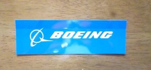 ☆【　ボーイング　】　BOEING　 ロゴ ステッカー ブルー