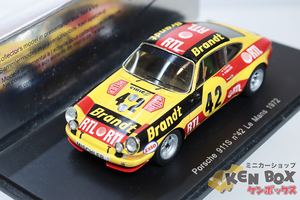 USED S=1/43 Spark スパーク S1942 Porsche ポルシェ 911S n42 LM1972 Brandt 中国製 現状渡し