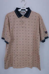 [ thanks sale ]Munsingwear( Munsingwear wear ) polo-shirt beige Logo pattern men's MA Golf wear 2206-0063 used 