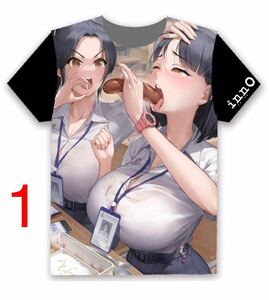 【新品未使用】【Tシャツ 】ディープ　フェラ　雰囲気　セクシー　放置　センパイ　スタイル　エロ　美女　モデル　巨乳　コミケ　XS~6XL