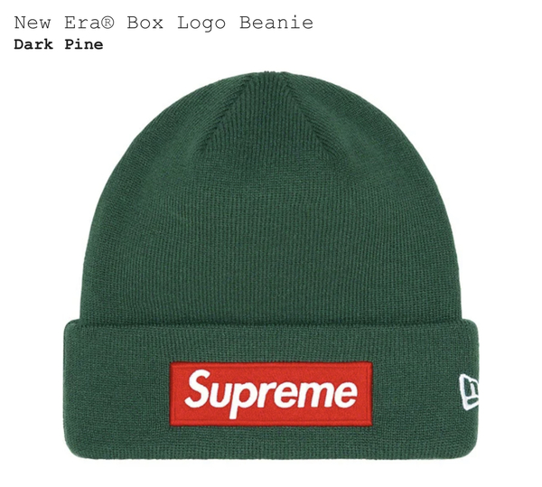 新品国内正規 22aw Supreme New Era Box Logo Beanie Dark Pine シュプリーム ニューエラ ボックス ロゴ ビーニー ダーク パイン 全タグ