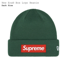 新品国内正規 22aw Supreme New Era Box Logo Beanie Dark Pine シュプリーム ニューエラ ボックス ロゴ ビーニー ダーク パイン 全タグ_画像1