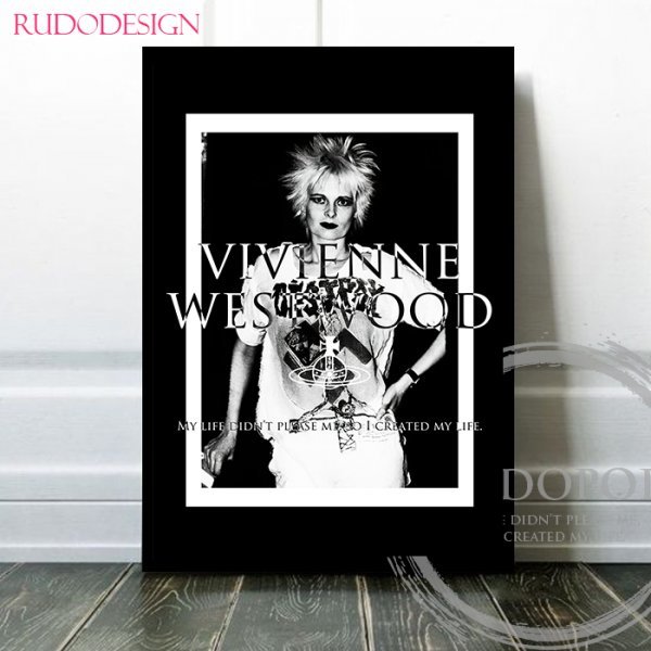 A2尺寸带框【英国朋克摇滚女王时尚品牌致敬艺术海报Vivienne Westwood】, 艺术品, 绘画, 形象的