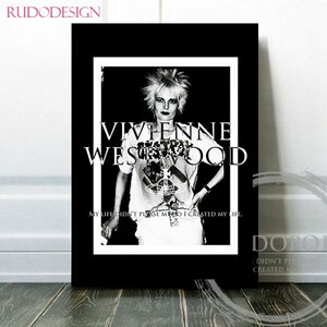 Art hand Auction Taille A2 encadrée [Affiche d'art hommage à la marque britannique punk rock fashion queen Vivienne Westwood], Ouvrages d'art, Peinture, graphique