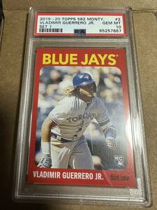 2019 2020 topps Montgomery Vladimir Guerrero jr psa10