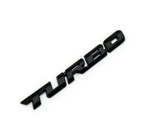 TURBO ロゴ アルミ 車 カー 3D ステッカー ブラック (送料無料) 当日発送
