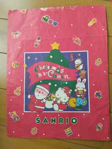 ハローキティーちゃんクリスマス紙袋サンリオ レア サンタクロースうさぎツリー雪だるまネズミくま赤ラッピング包装プレゼントキティちゃん