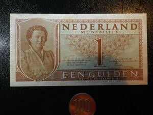 ジャワ・オランダ領インドネシア 1943年 1Gulden 極美品 