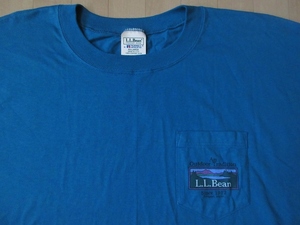 90's USA製 L.L.Bean RUSSELL ATHLETIC ポケット 長袖 Tシャツ XXL エルエルビーン ラッセル OEM ロンT アウトドア XL ビッグシルエット