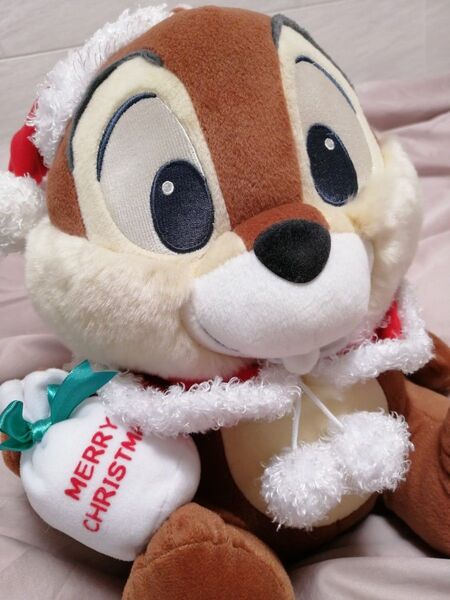 ★*。レア品*ディズニー*チップ*スーパージャンボ踊るクリスマススタイルぬいぐるみ*。★