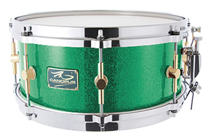 The Maple 6.5x13 Snare Drum Green Spkl