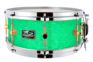 The Maple 6.5x14 Snare Drum Signal Green Ripple