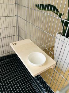 No.888 餌入れ　小動物　ステップ　 踏み台　木製ステージ