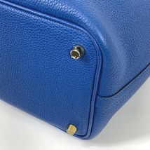 HERMES エルメス トートバッグ ピコタンロックPM 18 ハンドバッグ トリヨンモーリス Z刻 ブルーフランス レディース【中古】新品同様_画像5