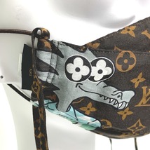 LOUIS VUITTON ルイヴィトン MP2954 モノグラム セット マスク バンダナ LVフレンズ バンダナ コットン ブラウン メンズ【中古】_画像6