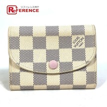 LOUIS VUITTON ルイヴィトン N61276 ダミエアズール ポルトモネ ロザリ コインケース ダミエアズールキャンバス ホワイト_画像1