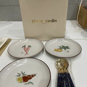 ★ Pierre Cardin PARIS ピエール カルダン お皿&スプーン　セット　食器 箱付き　中古　1204NA