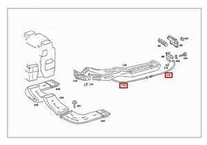 【516】 BENZ W126 Sクラス 560SEL リア　ベンチレーター　コントロールワイヤー　純正　未使用　送料全国一律 \520円