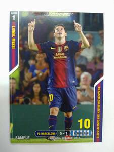 値下げ FC BARCELONA MATCH DAY CARD 2012-2013 LIONEL MESSI SAMPLE 特価即決 FCバルセロナ マッチデーカード サンプル品 リオネル メッシ