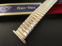 bl△ VINTAGE ROWI FIXO FLEX エクスパンション バンド ビンテージ ベルト 伸縮 蛇腹 ブレス 未使用 デッドストック_画像1