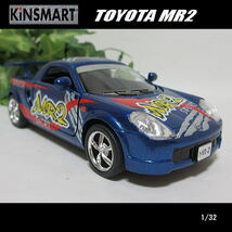 1/32TOYOTA(トヨタ)MR2(ブルー)/KINSMART/ダイキャストミニカー_画像2