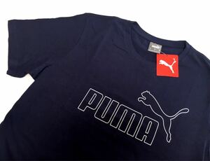 未使用■PUMA プーマ メンズ 半袖シャツ Tシャツ M ネイビー ビッグロゴ