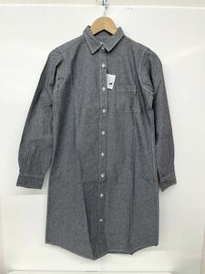  new goods #coroaiko lower i lady's long sleeve shirt cut and sewn S gray Denim casual One-piece tunic 