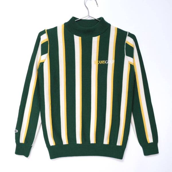 【送料無料】BEAMS GOLF ORANGE LABEL/ビームスゴルフ オレンジレーベル/防風機能つき ストライプニット/品番83-15-0045-646/レディース M
