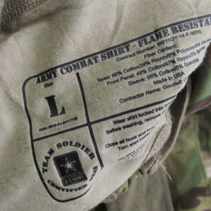 米軍実物 マルチカム 迷彩 カモフラ コンバットシャツ ミリタリーシャツ L c13の画像6