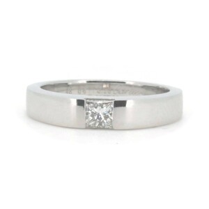 カルティエ タンク リング 指輪 ダイヤモンド 0.25ct 8号 K18WG(18金 ホワイトゴールド) 質屋出品