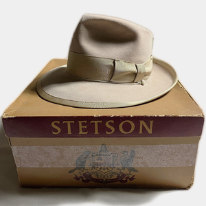 希少色! 50's STETSON 57.5CM 3X SUEDE FINISH スエードフィニッシュ ステットソン ベージュワントーン BEIGE VINTAGE WHIPPET STETSONIAN