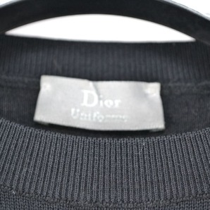 中古 (DIOR) Laine Wool Knit Black L ディオール 薄手 ウールニットクルーネック セーター BEE刺繍 ブラック サイズ Lの画像3