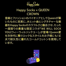 魅惑のバンド特集! 新品『QUEEN(クイーン) × Happy Socks(ハッピーソックス)』“Kids Crown” ユニセックス 青 サイズ2-3Y／靴下 男女兼用_画像10