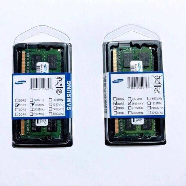 8GBx2枚16GBセット新品 未開封 Samsung DDR3 1600MHz PC3L-12800S SODIMM 204pinノートメモリ