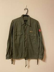 1 times put on beautiful goods *RNA military shirt jacket *USED processing * badge shirt 