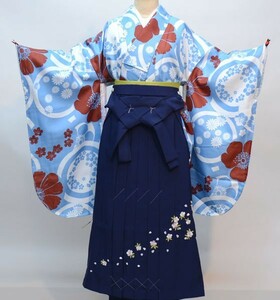  кимоно hakama комплект Junior для соответствующий рост 140cm~158cm короткий церемония окончания . пожалуйста новый товар ( АО ) дешево рисовое поле магазин NO29487