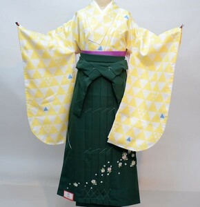  кимоно hakama комплект Junior для соответствующий рост 140cm~158cm короткий церемония окончания . пожалуйста новый товар ( АО ) дешево рисовое поле магазин NO29490