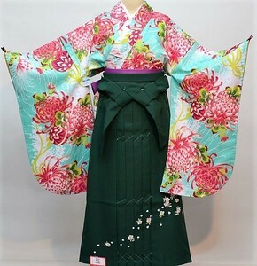 кимоно hakama комплект Junior для . исправление 144cm~150cm 100 цветок .. hakama цвет модификация возможность новый товар ( АО ) дешево рисовое поле магазин NO31363-03