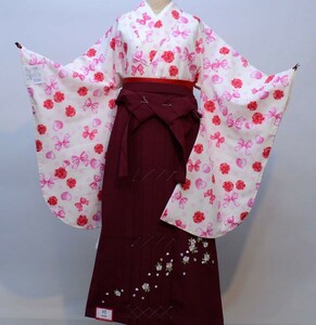  кимоно hakama комплект Junior для . исправление 144cm~150cm 100 цветок .. hakama цвет модификация возможность новый товар ( АО ) дешево рисовое поле магазин NO31261-03