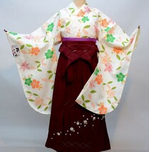 着物袴セット ジュニア用へ直し135cm～143cm 百花斉放 新品 （株）安田屋 NO29328-02_画像1